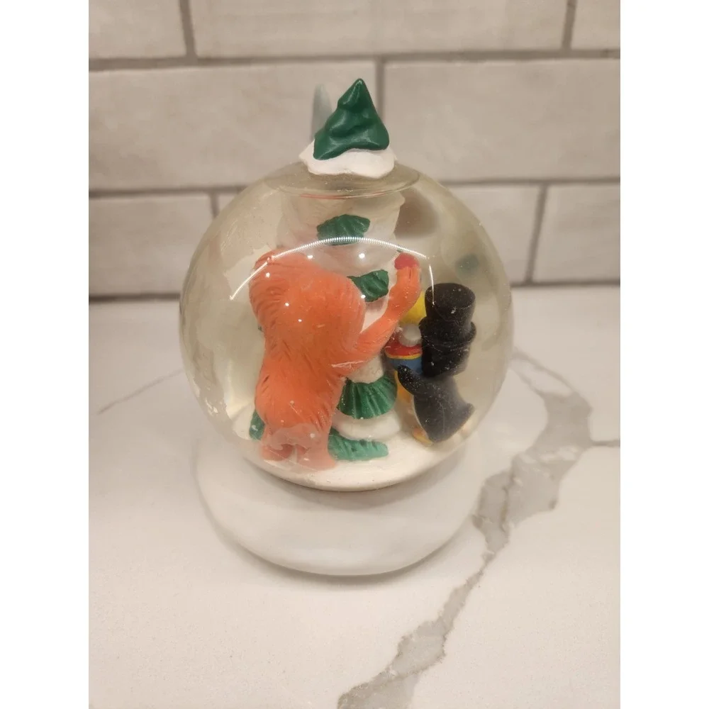 Vtg RareWarner Bros Looney Tunes‎ Bugs Bunny Tweety Gossimer Christmas Snowglobe